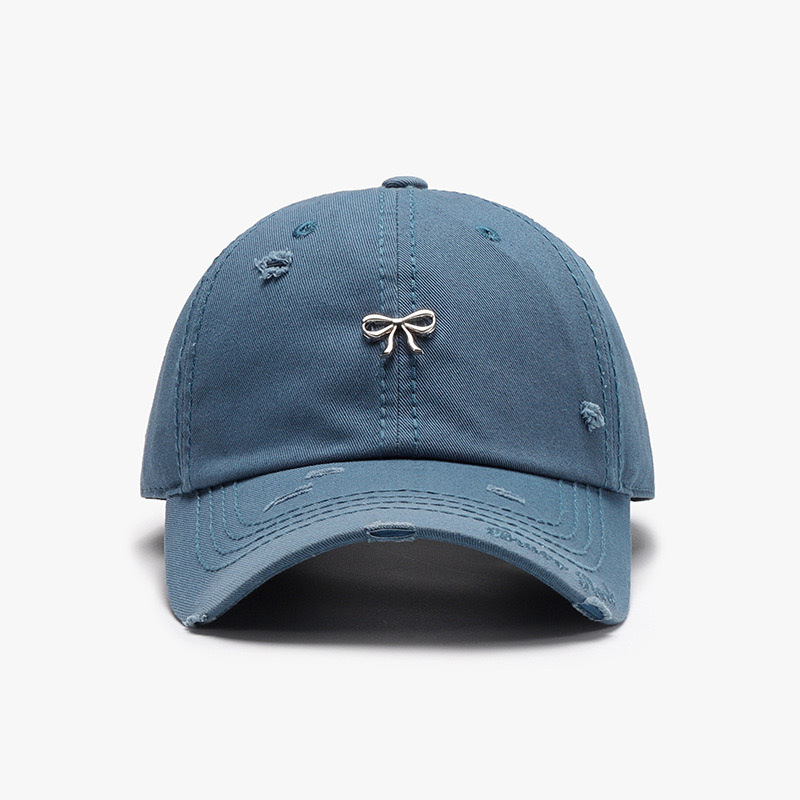 Sombreras de béisbol de arco japonés originales de moda para mujeres, gorras de lengua de pato agujeros, gorras pintadas, sombreros de cara teñidos con gradiente