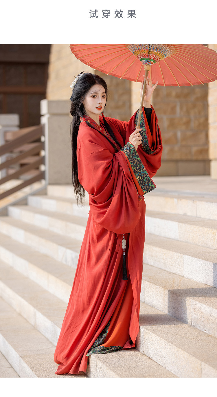 古装古风大袖衫魏晋风成人战国袍成人日常原创汉服女直裾袍-阿里巴巴