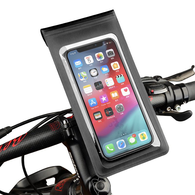 Bicycle waterproof bag mobile phone bracket IP6 waterproof level touch screen waterproof bag mobile phone navigation bracket