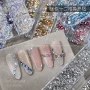 星星平底迷你爱心指甲钻