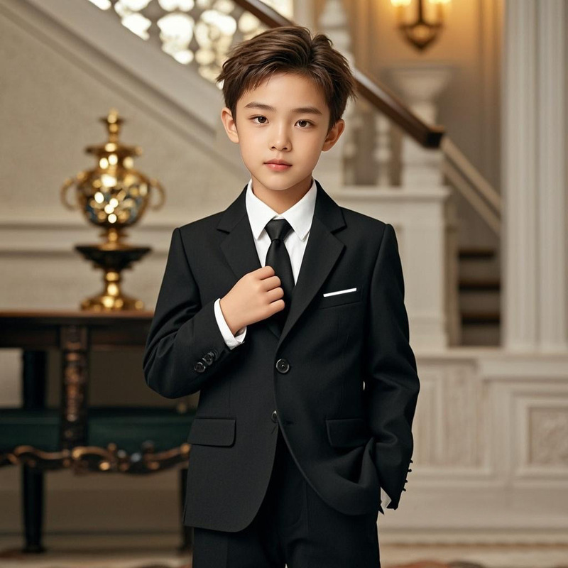 Flower Boy Boy Suit Suit British Kidsren's Suit Jacket Handsome Boy Host Dress Piano Performance Suit Flower Boy Boy Suit Suit British Kidsren's Suit Jacket Handsome Boy Host Dress Piano Performance Suit