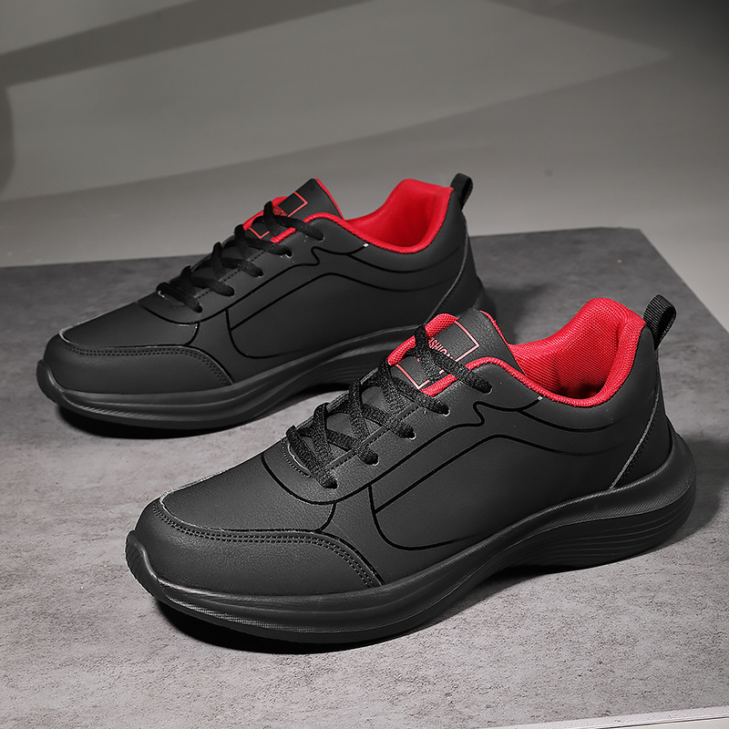 New sneaker Lightweight Explosive Leather Men's Shoes Outdoor Casual Shoes Cross-border plus size Soft Sole Running Shoes for Men