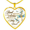 God Has you in his ARM Heart -shaped pendant necklace women's European and American fashion personality decoration small gifts