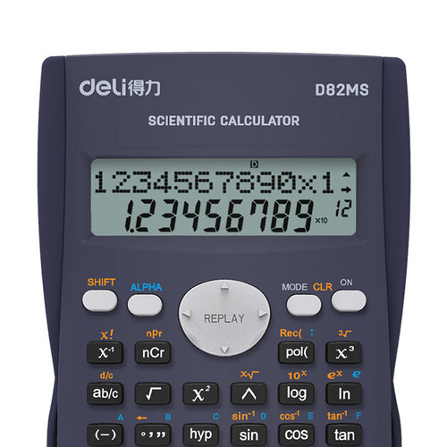 Deli D82MS function scientific calculator with 240 functions is suitable for exams for middle and high school students.