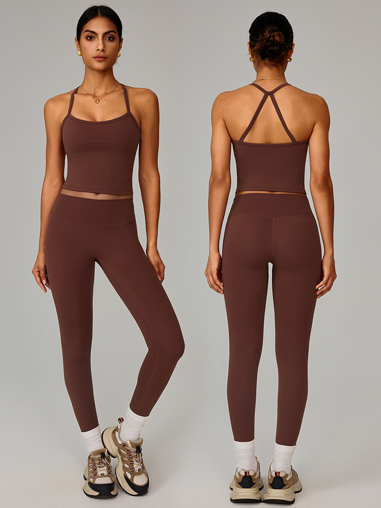 Cross-Border Winter Brushed Beautiful Back Yoga Vest Quick-Drying Fitness Top Outer Wear Running Sports Vest for Women 8519