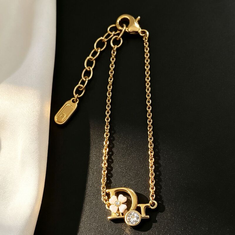 26 new models of pink floral gold bracelets, adjustable, versatile, fresh and sweet, trendy and high-end accessories
