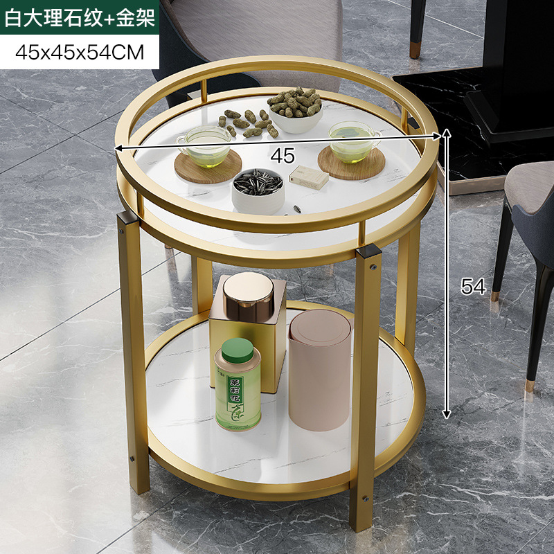 Mesa de Mahjong mesa lateral estante de té de doble capa redonda sala de ajedrez dedicado Cenicero mesa de té Mahjong mesa lateral pequeña mesa de té