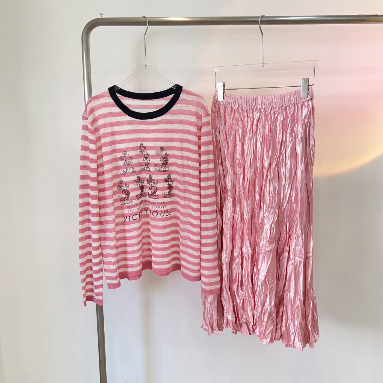 棉麻可当防晒衣！YC258154韩版卡通印花条纹针织衫 不退不换