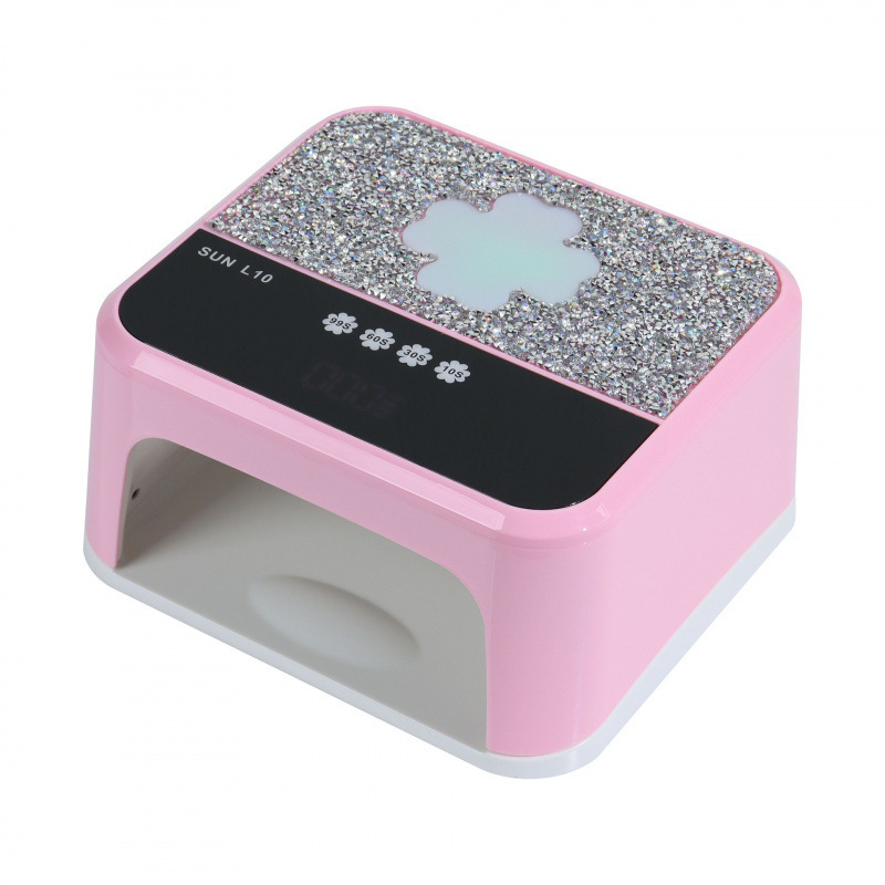 Comercio exterior lámpara de manicura de diamantes almacenamiento de energía LED luz de fototerapia de inducción inteligente goma de manicura tienda de manicura recargable lámpara de manicura