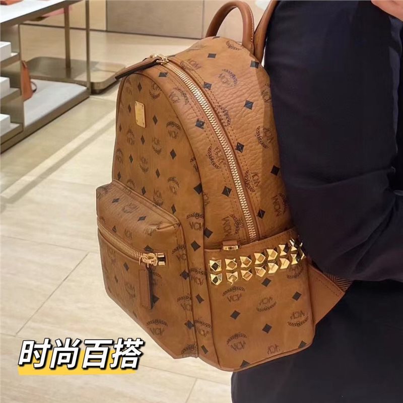 MC Home 2025 ミニバックパックプリントショルダークロスボディバッグニッチハイエンドファッション多用途リベットバックパック|undefined