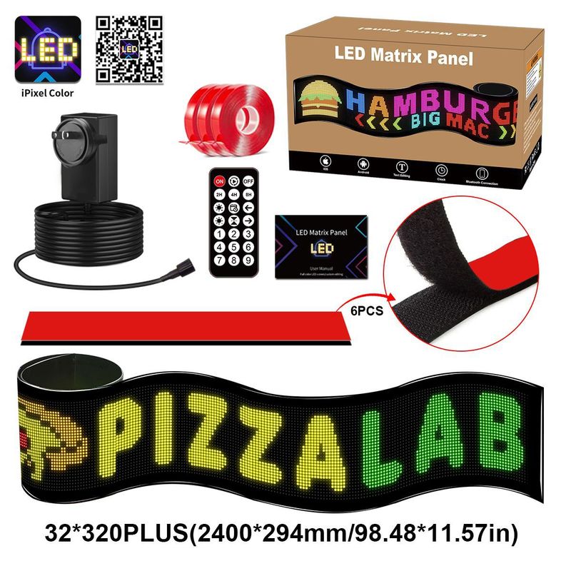 全彩LED显示屏柔性软屏幕户外门头广告门店招牌滚动走字便捷安装|undefined
