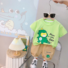 男宝宝夏季套装2024新款洋气男童夏装短袖两件套婴儿童小孩衣服潮