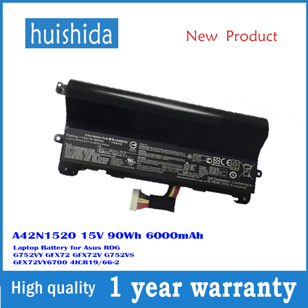 适用于华硕ROG G752VY GFX72 GFX72V G752VS GFX72V 电池A42N1520