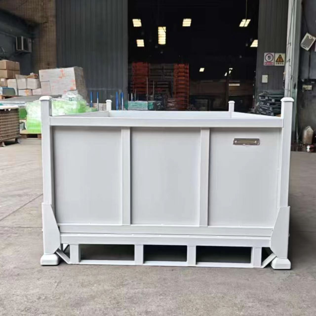 铁皮柜可折叠周转箱表面静电喷涂金属箱子重型铁皮物料箱