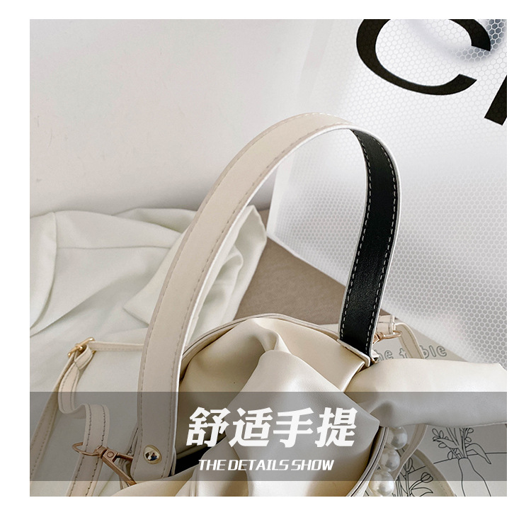 Fashion Solid Color Pearl Chain Shoulder Messenger Portable Bag display picture 25