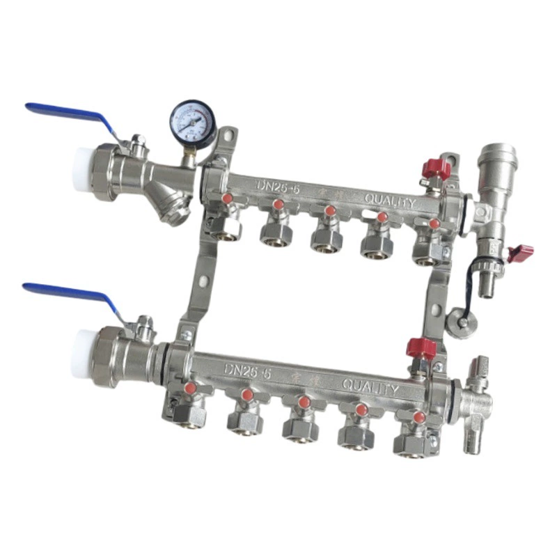 Zonghuang цельномедный цельнокованый коллектор для подогрева пола, бытовой геотермальный клапан, аксессуары, полный комплект в сборе, медный шар, медный стержень