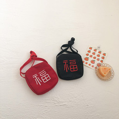 Children's New Year Bags for Girls, Crossbody Lightweight Baby Canvas Bags, Red, Unisex Shoulder Bags for Boys, Fashion Wholesale