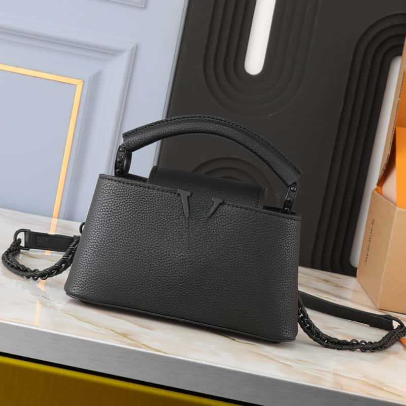 Cross-Border Hot-Selling Bag 25 New Models Genuine Leather Capucines Handbag Fashionable Versatile Solid Color Single Shoulder Crossbody Women's Bag