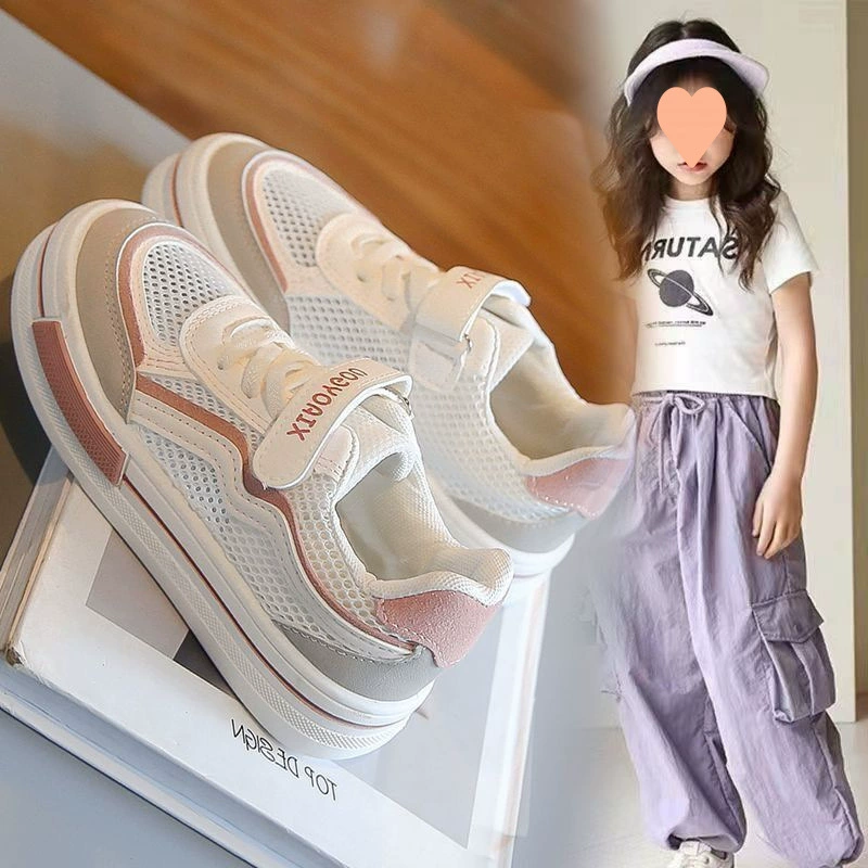 Детские спортивные кроссовки в стиле кампуса, весна-лето 2025, новые, ретро, сетчатые, дышащие, для девочек и мальчиков.