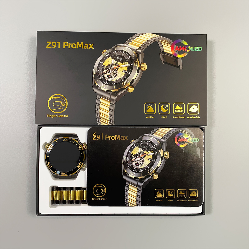 Reloj inteligente transfronterizo Z91 ProMax pantalla AMOLED pulsera deportiva de frecuencia cardíaca