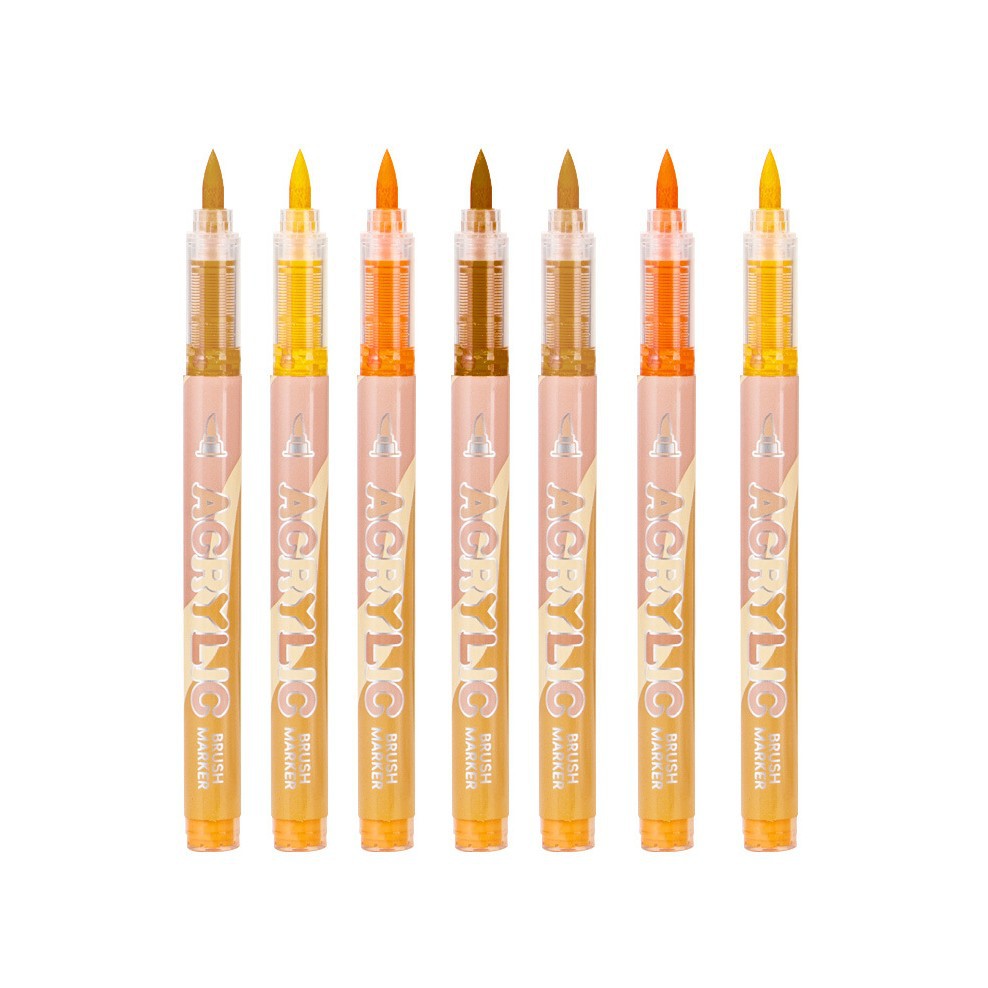 Líquido directo tipo blando acrílico marcador conjunto de pincel de color plegable estudiantes dibujo de color de piel animado acrílico colorido