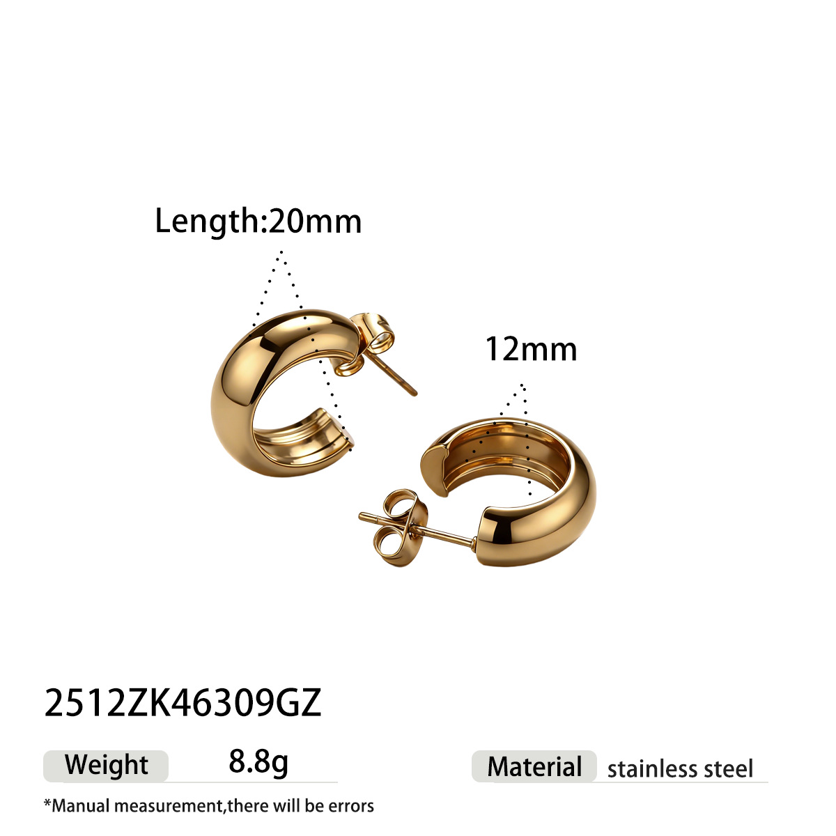 Taina europa y americana pernos de acero inoxidable lujoso ligero de alta calidad personalidad de moda oro y plata pernos de dos colores para mujeres no desvanecen mujeres image 15