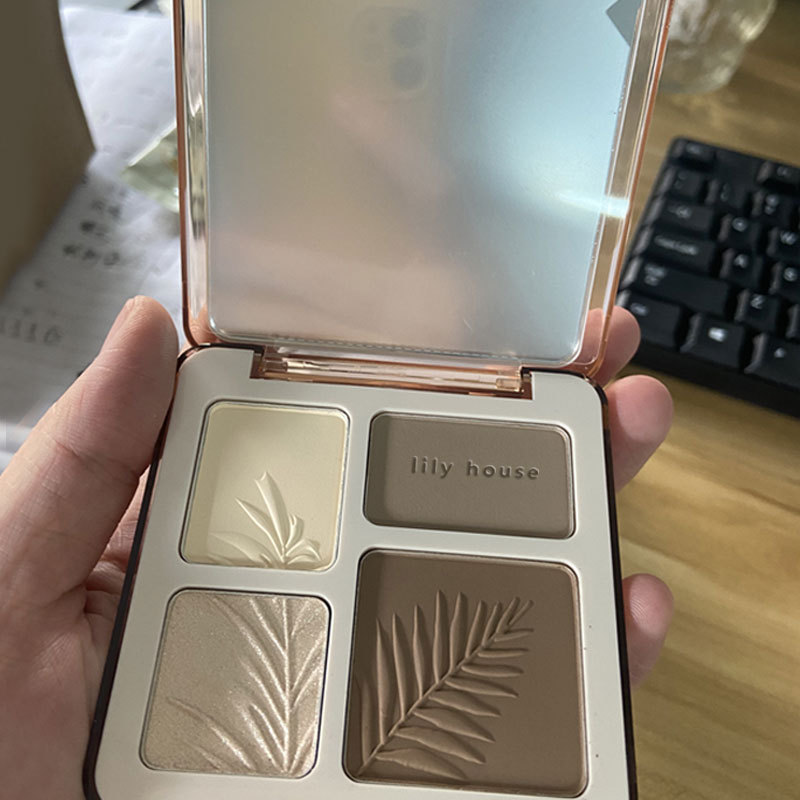 翠戴工厂高光修容二合一体盘综合盘哑光提亮阴影鼻影加工定制oem