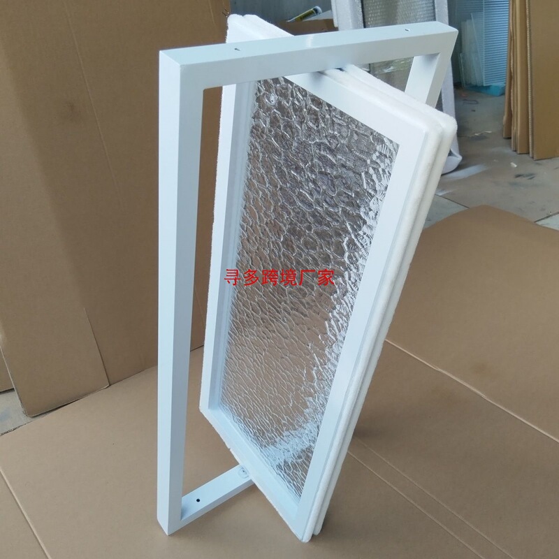 Artistic Aluminum Alloy Window Trendy Indoor Dark Bathroom Lighting Ventilation Bedroom Dark Bathroom Window Central Axis Rotating Square Window Frame