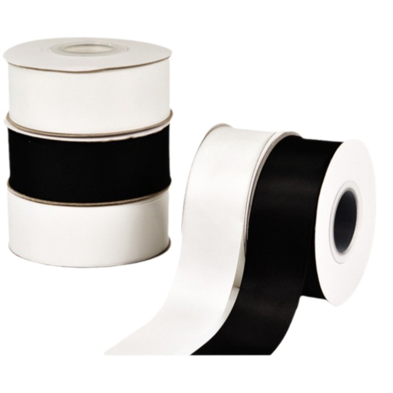 Spot promoción Yao Ming cinta de rosca 19 especificaciones cinta de impresión de poliéster accesorios de ropa en blanco y negro cinta de satén