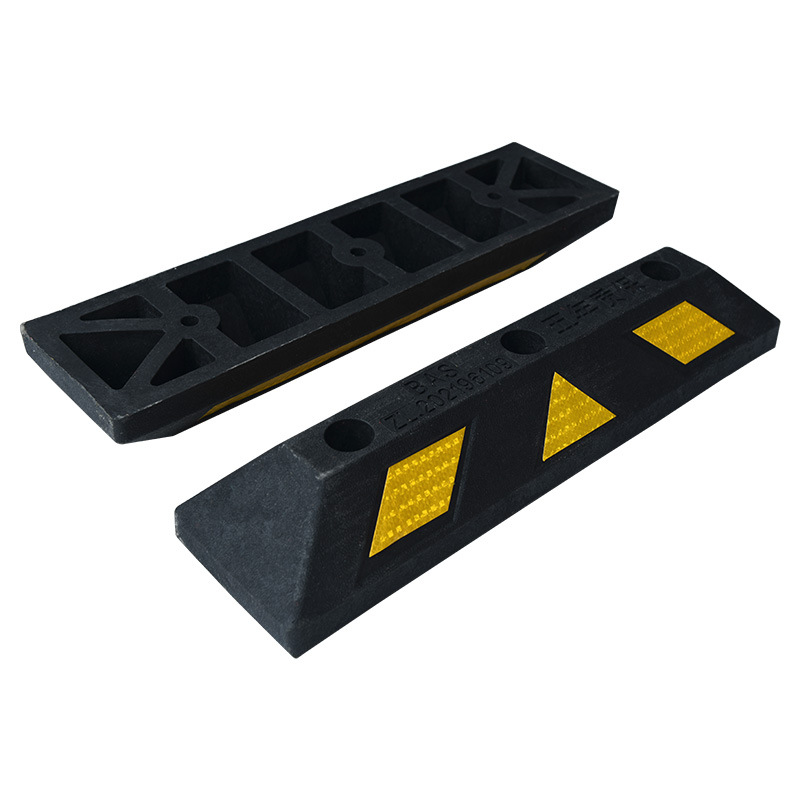 Fabricante de Chongqing posicionador de rueda de goma bloqueador de coche limitador de aparcamiento de garaje de caucho y plástico