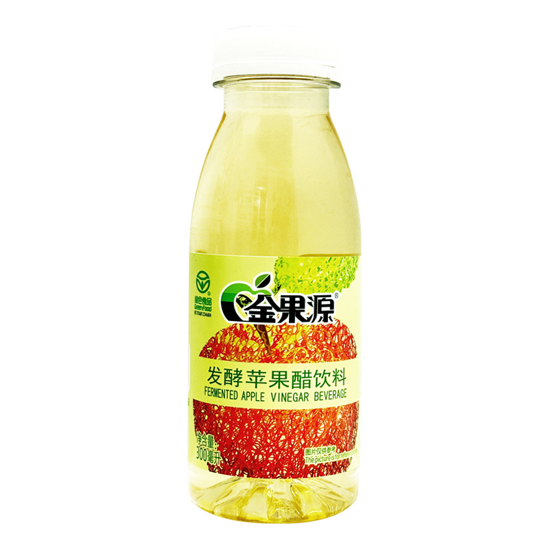 Jinguoyuan Fermented Apple Cider Vinegar Drink 300ml*15 Small Bottles Whole Box Juice Drink Live Streaming Wholesale