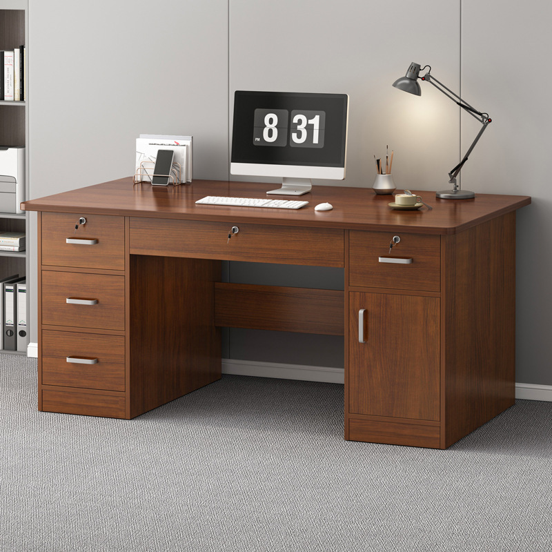 Desktop Computer Desk Home Office Desk and Chair Combination Simple Modern Dual-Use Staff Single Office Table