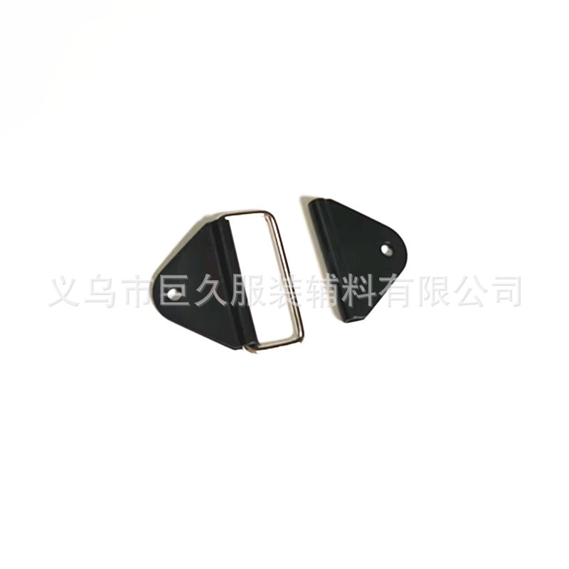 三角有孔压扣塑料穿孔三角挂扣夹扣调节扣箱包勾扣配件三角片D型