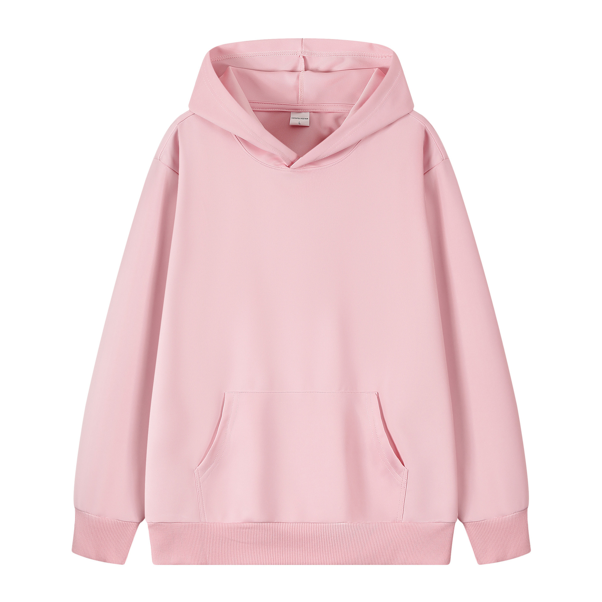 320 gramos de hombros sueltos camiseta encapuchada de color sólido chaqueta de equipo personalizada camiseta publicitaria de manga larga logo personalizado