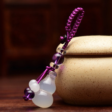 天然玉髓葫芦吊坠汽车钥匙扣男女饰品挂件包包配饰手机链创意礼物