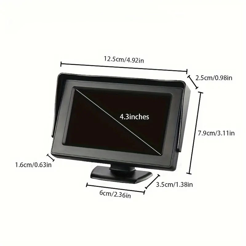 Neutral Car Reversing Image 4.3inch Desktop High-Definition Car Display Ahd Rearview Mirror Car Display