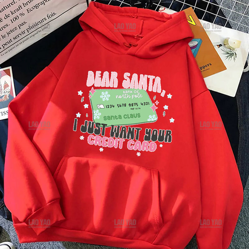 Merry Christmas Harajuku New Year Women Man Graphic Hoodies