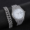 Fashionable calendar, swiss watch, women's watch, diamond encrusted