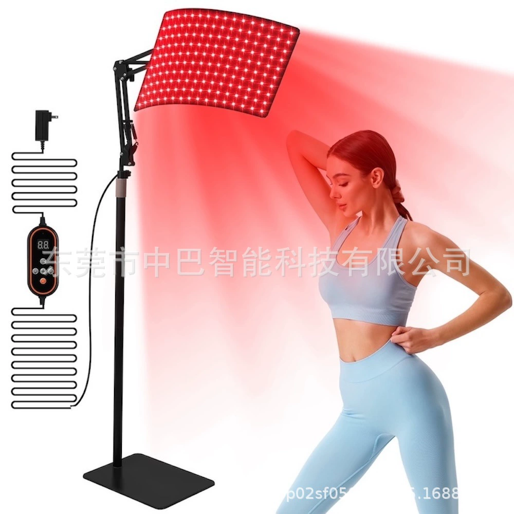Новая напольная лампа для светотерапии с 160 светодиодами, изогнутая, с красным светом, с таймером и функцией диммирования (цельнометаллическая модель)