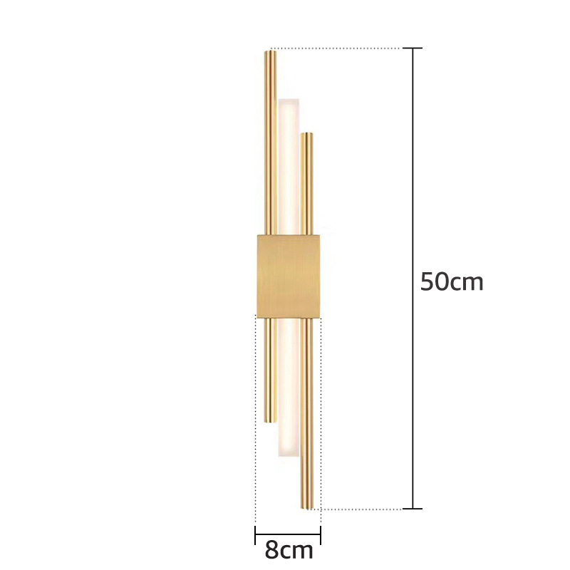 Luz posmoderna lámpara de pared de oro de lujo sala de estar dormitorio pasillo escaleras pared de fondo personalidad creativa simple Nórdico