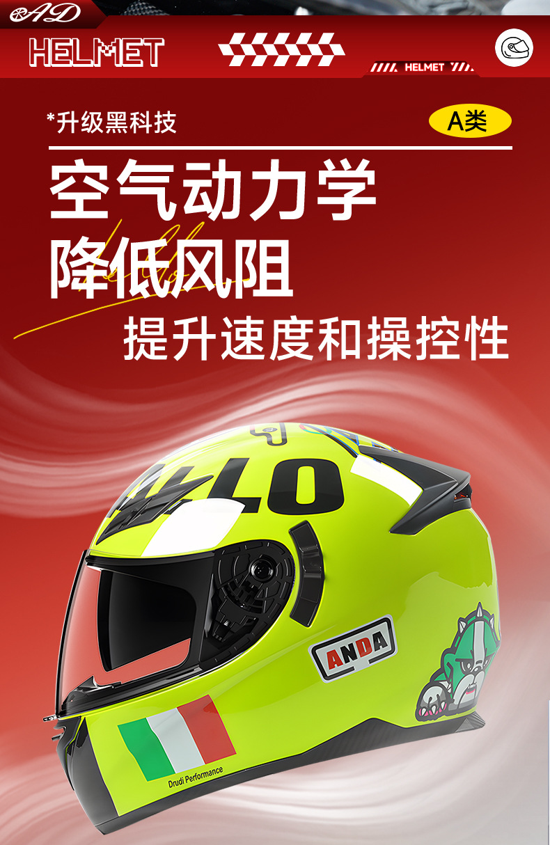 Ad Electric Motorcycle Helmet for Men and Women Winter Motorcycle 3C Certified Full-Face Helmet Dot Four-Season Safety Helmet Led Taillight