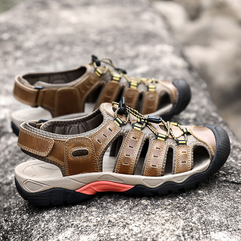 Nieuwe zomercollectie gesloten schoenen voor heren, strandschoenen en casual outdoorschoenen met open neus, grote maten voor heren, van Jinjiang Big Factory._voghion.com