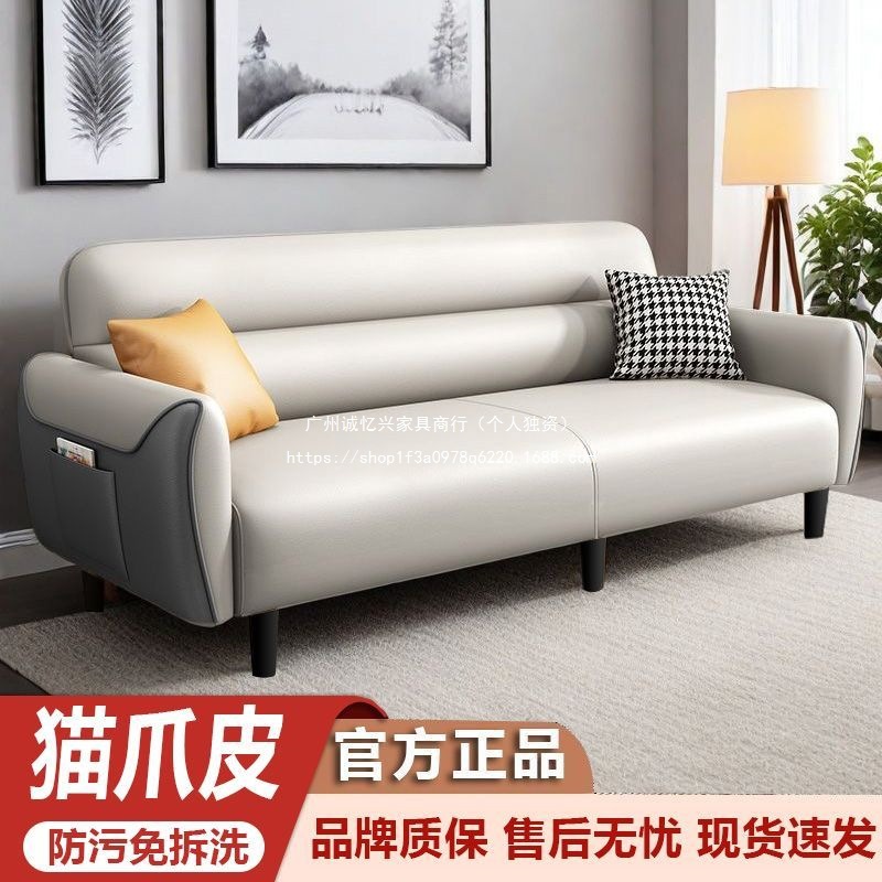 Foldable Technology Cloth Sofa Bed, Dual-Purpose Living Room and Bedroom, Simple Rental House for Small Apartments, Modern and Simple