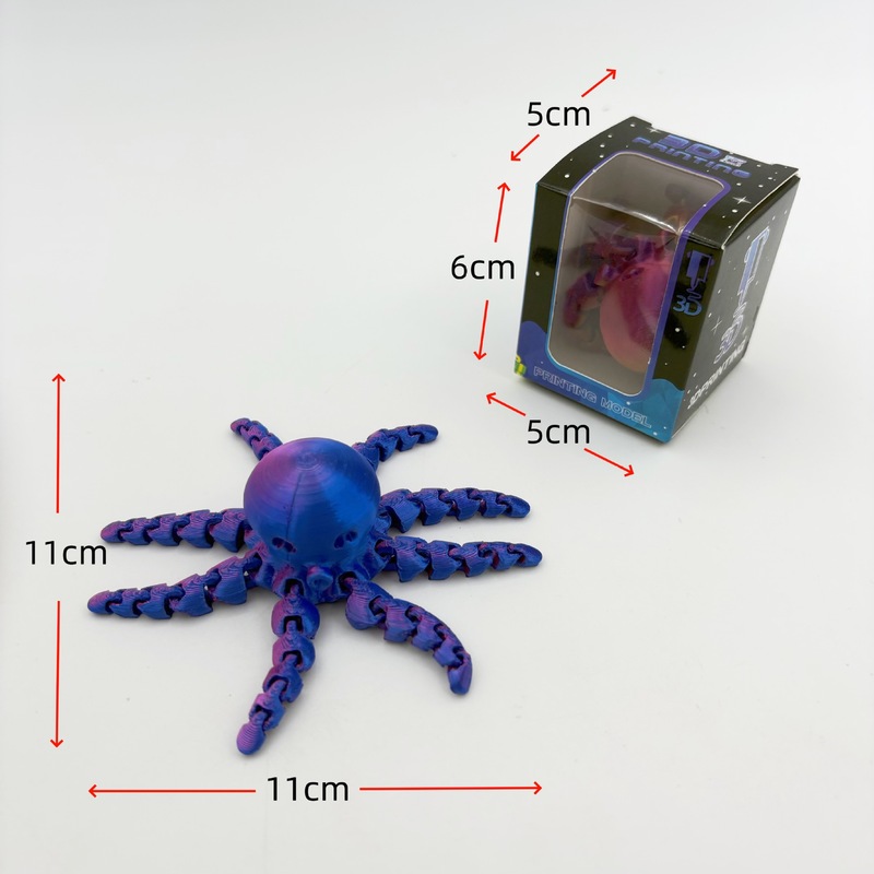 3D打印章鱼乌贼模型创意摆件多关节可动儿童玩具网红摆地摊同款|undefined