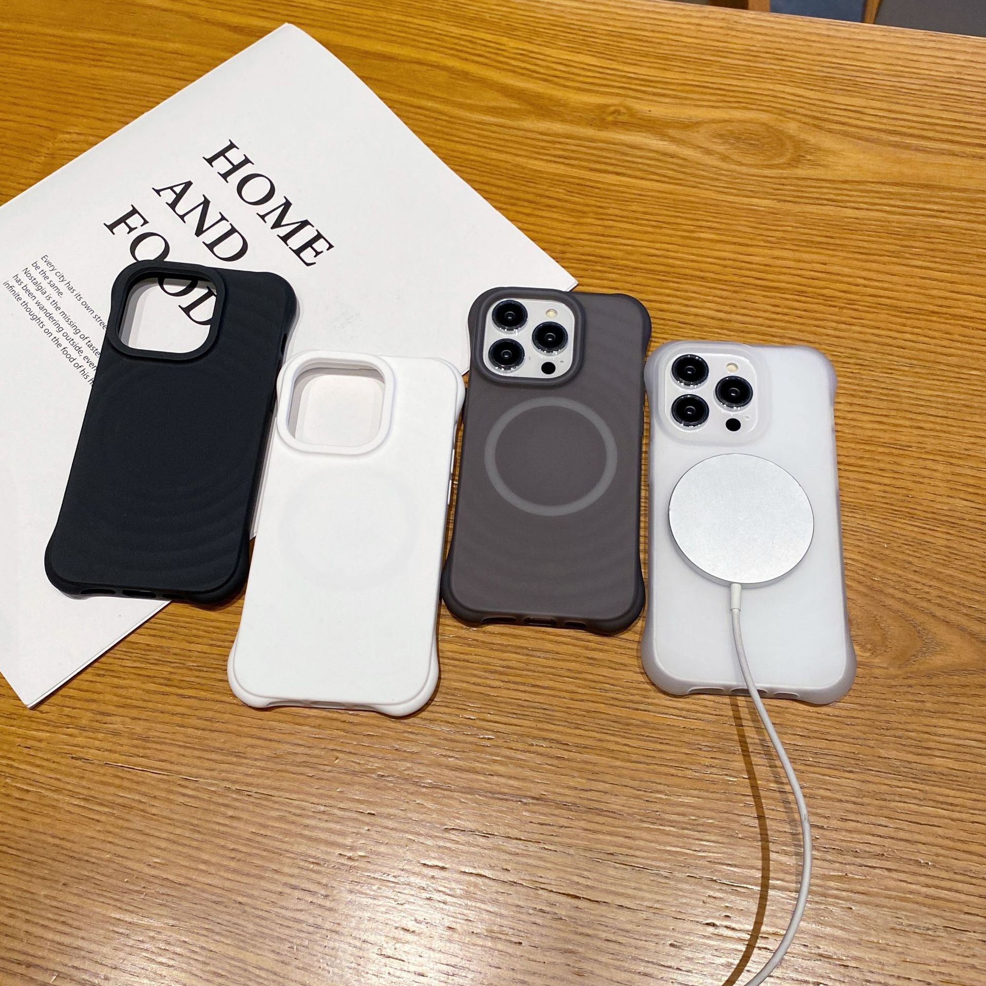 Cuatro esquinas anti-caída para Apple 16PM silicona todo incluido funda para teléfono móvil 13 ondas sol funda protectora iphone14