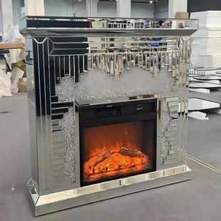 European-Style Heating Fireplace Cabinet 3D Simulated Fire Indoor Fake Wood Stove French Electronic Fireplace Cross-Border