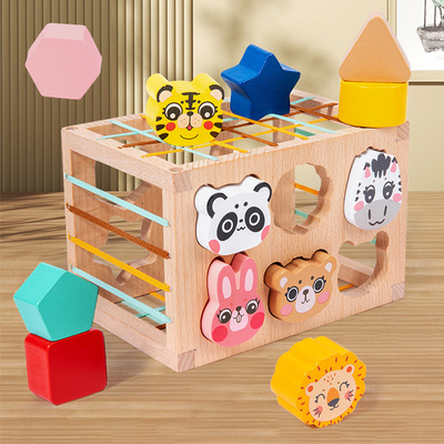 Cross border baby animal Le Yi Early education shape cognition Piles of music Building blocks Baby children Toys