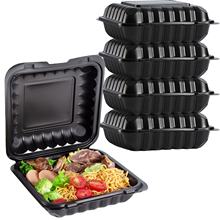 8-Inch Disposable Clamshell MFPP Hinged Take Out Food Box