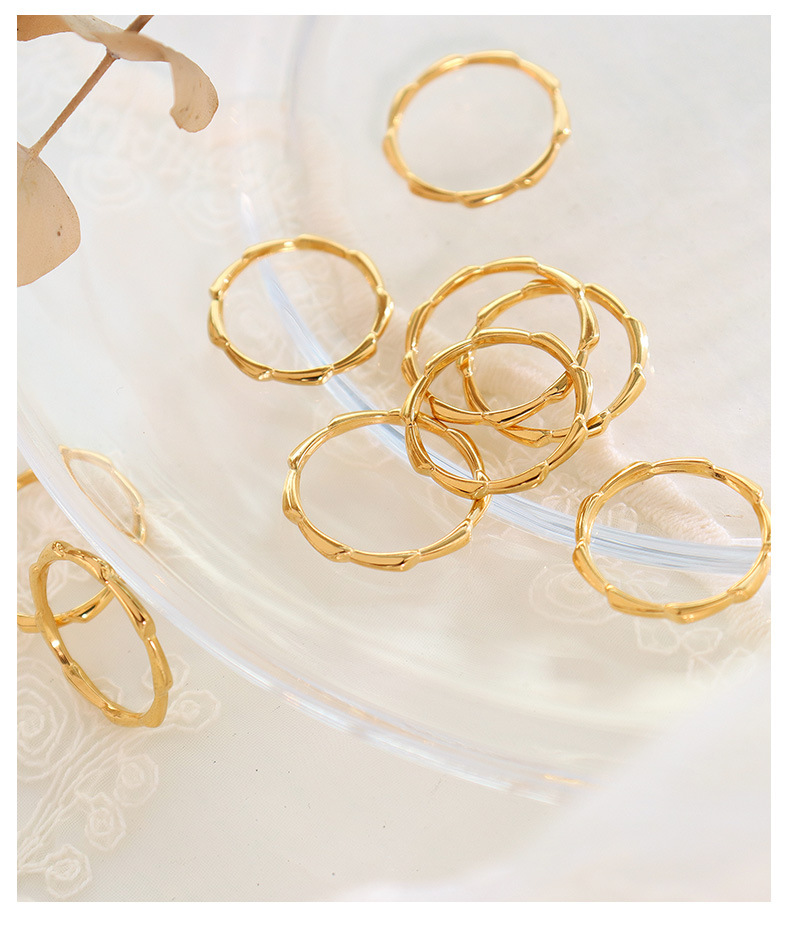 Korean fashion simple titanium steel ring female