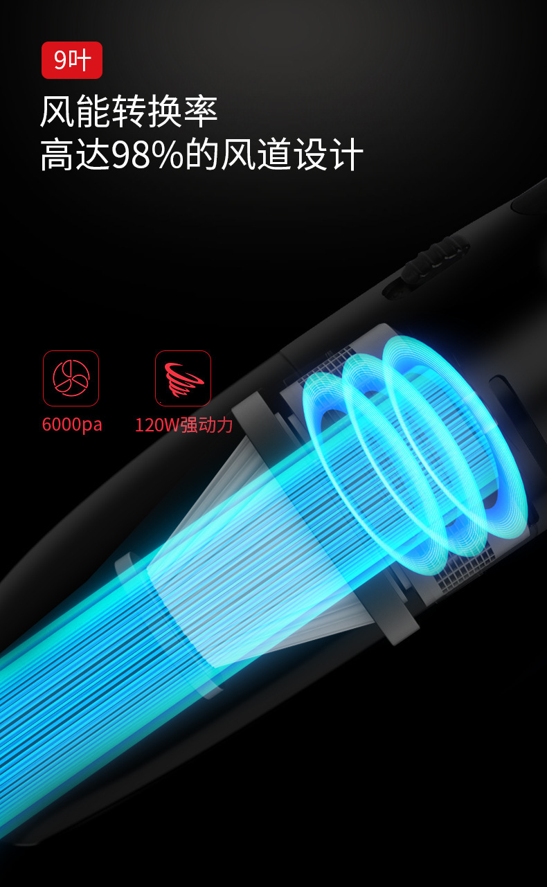 Car Handheld Portable Wireless Car Home Dual-Purpose Vacuum Cleaner Wet and Dry High-Power Small Car Vacuum Cleaner